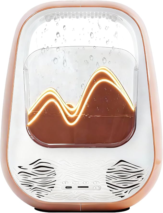 8-in-1 White Noise Sound Machine with Rain Drop Real Sound, Amber | Sound Machine with Aroma Diffuser for Sleeping, Stress Relief, Night Light Timer for Bedroom Office Home Hotel SPA Decor