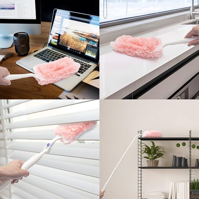 Outdoor Broom & 30Pcs 360° Duster Kit Pink