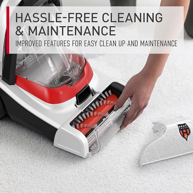 Hoover PowerDash Pet+ Compact Carpet Cleaner Machine, FH50704V + 64 oz Everyday Carpet Cleaner Solution, Deep Cleaning Carpet Shampoo, AH31924