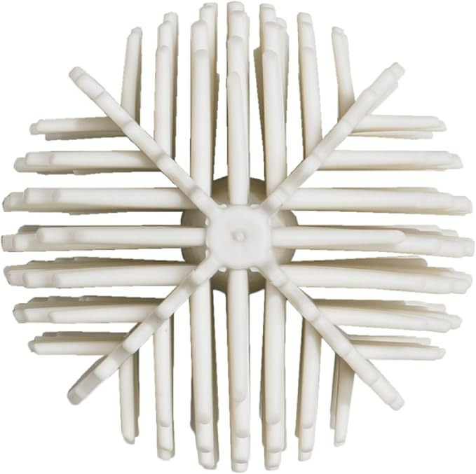 ReBorn Recycled Toilet Brush - Bathroom Toilet Bowl Brush & Holder - Anti Drip 360° Hourglass Brush Head - Closed Fit Storage Cover - Replaceable Heads - Made in Britain (Stone)