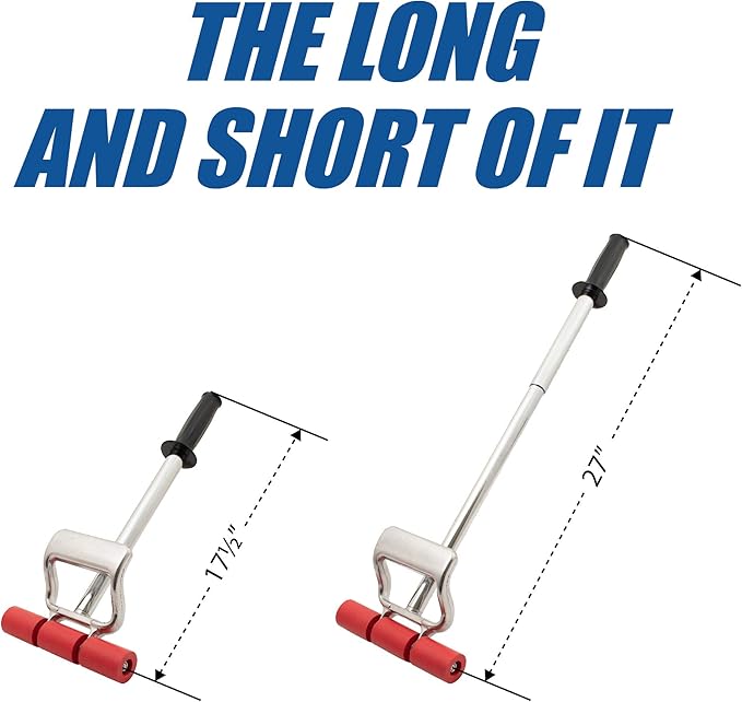Extendable Heavy Duty Floor and Wall Roller for Laminate, LVP, Veneer, Linoleum, Carpet, Tile and Wall Coverings 7-1/2 Wide with a 17 inch Handle That Extends to 27 inches,FBA-2214