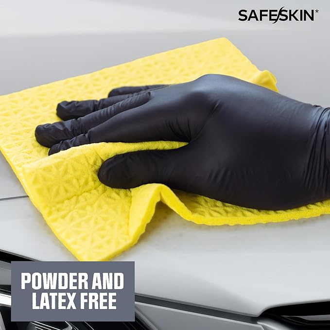 SAFESKIN Ultralight Disposable Nitrile Gloves - 2.0 Mil - Powder Free, Latex Free, All Purpose, Food Prep, Cooking, Cleaning