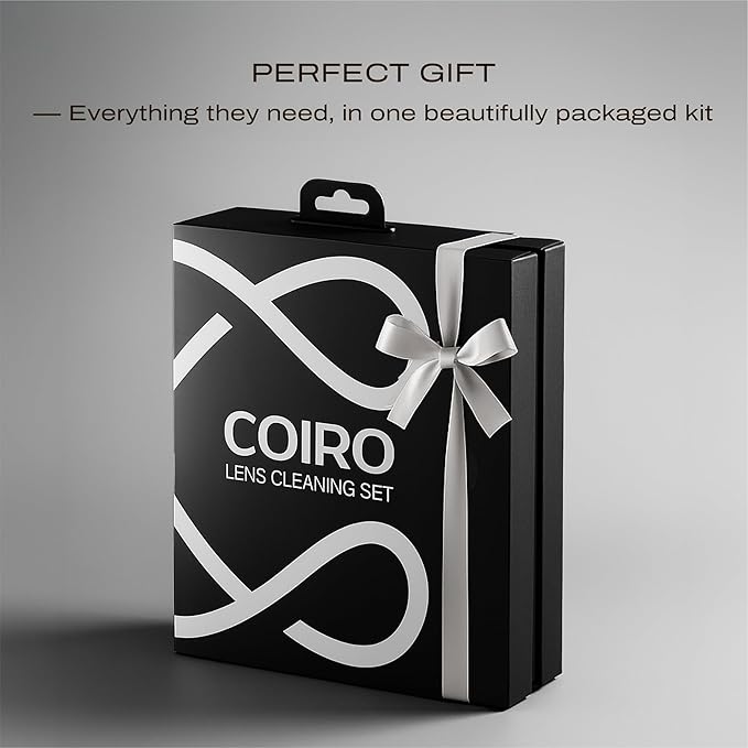 C Coiro Camera Lens Cleaning Kit for DSLR and Sensitive Electronics, 9-in-1 Lens Cleaner Spray, Camera Pen, Blower, Wipes, Sensor Cleaner, Photographer Gifts & Accessories