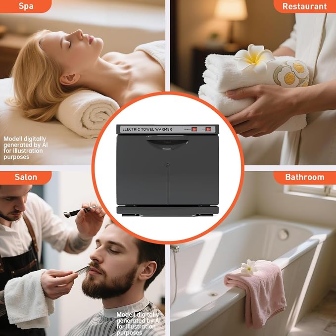 Hot Towel Warmer for Spa,2-in-1 Thermostatic Towel Heater,8L Small Towel Warmer with Quick and All-Round Heating for Facial SPA,Beauty Salon,Esthetician and Bathroom