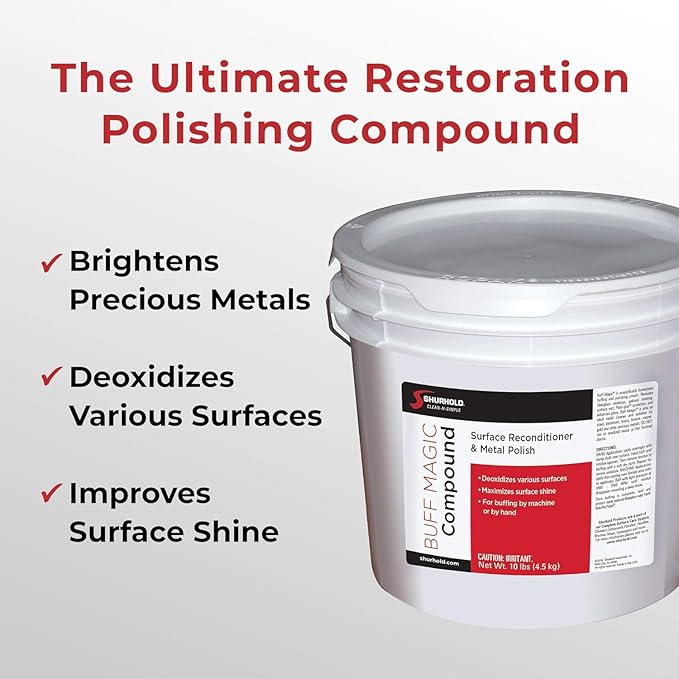 Shurhold Buff Magic Compound - Ultimate Restoration for Oxidation & Rust | Buffing & Polishing Pads for Metal & Gelcoat