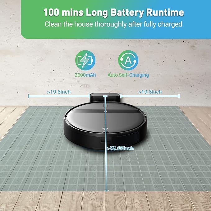 Kilgone Robot Vacuum and Mop Combo, App/Alexa Control, Smart Robot Vacuum Cleaner, Ultra-Thin, Automatic Recharge Robotic Vacuum Cleaner for Pet Hair/Carpet/Hard Floor