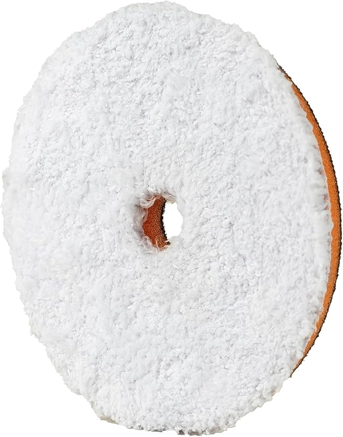 Lake Country 6.5" HDO Light Cutting Microfiber One-Step Pad (2-Pack) for Random Orbital Polsiher. Fits 6" Backing Plate