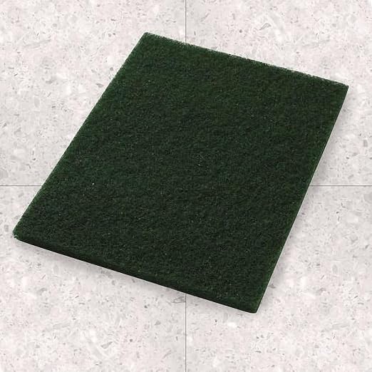 Americo Green Scrub Floor Pad, 14"x20", 5 Pads/Case, Cleaning Pad for Hard Surfaces, Made of 100% Recycled Content, USA Made