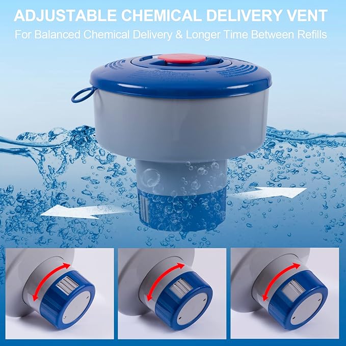 POOLAZA Pool Skimmer Net and Pool Chlorine Floater