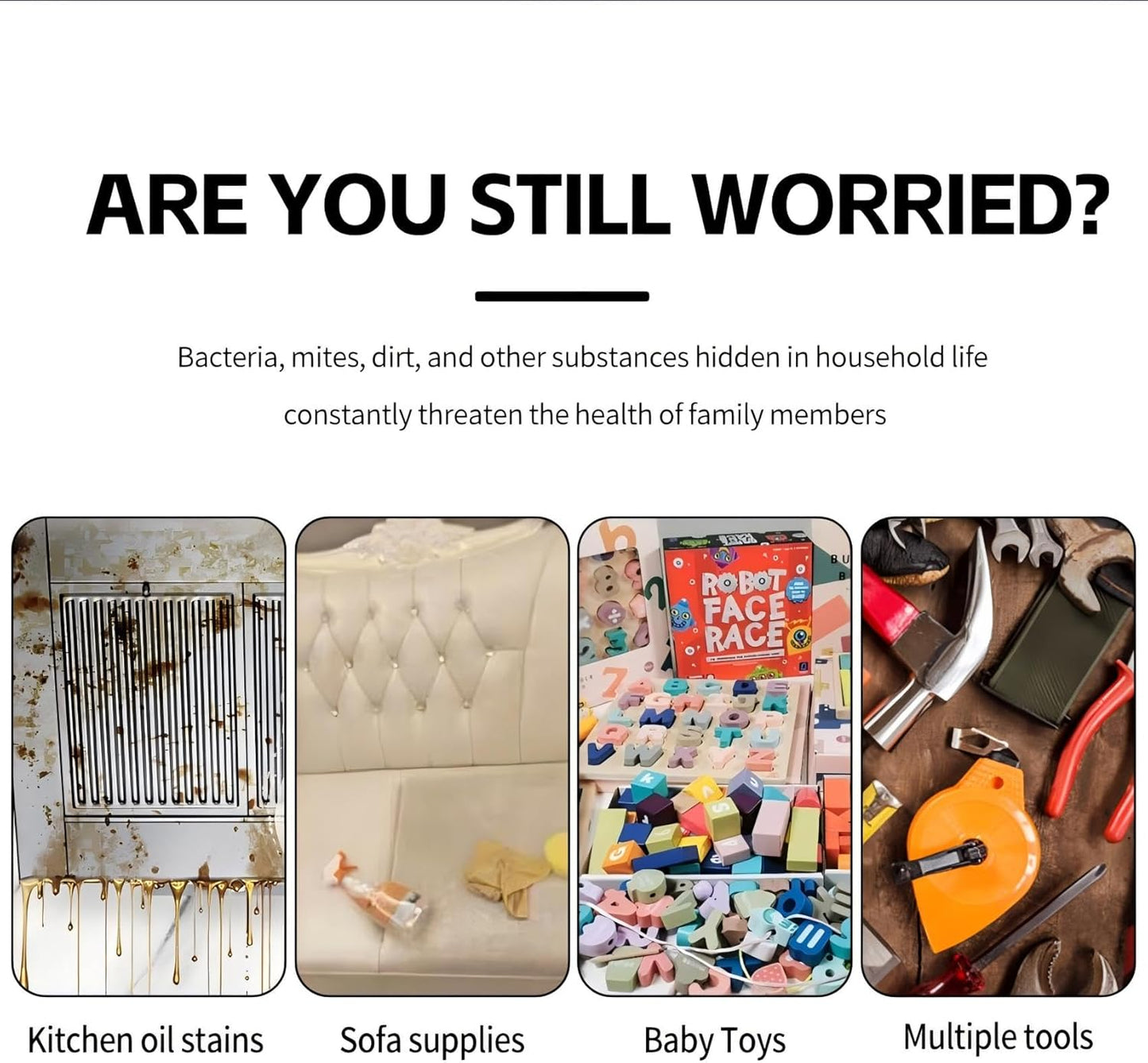 Steam Cleaner, Pressurized Handheld Mop Steam Cleaner for Home with 18 PCS Accessory & Safety Lock, Large Capacity Mop Steam for Cleaning, Car, Bathroom, Shower, Window, Grime, Grease - White