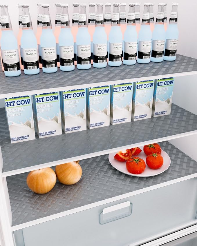 Shelf and Drawer Liner for Kitchen Cabinet, Non-Adhesive 18in x 240in Waterproof Contact Paper Refrigerator Liners Thickened Durable EVA Material Non Slip Mat for Dresser Cupboard Pantry Protector