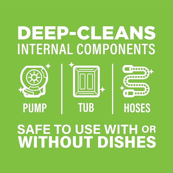 Affresh Dishwasher Cleaner, Helps Power Away Odor Causing Residues & Grime Inside Pump, Tub & Hoses, 6 Tablets, 6 Month Supply