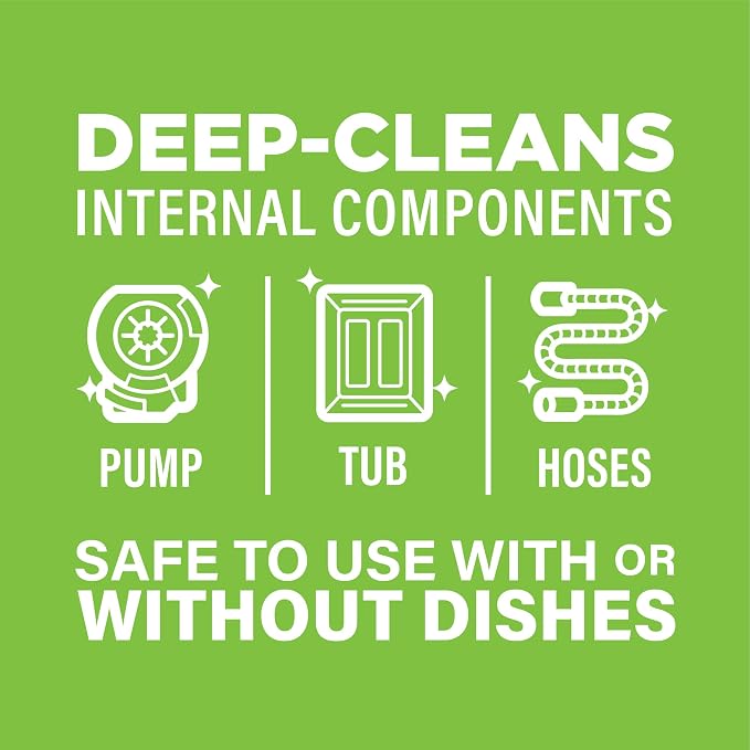 Affresh Dishwasher Cleaner, Helps Power Away Odor Causing Residues & Grime Inside Pump, Tub & Hoses, 12 Tablets, 12 Month Supply