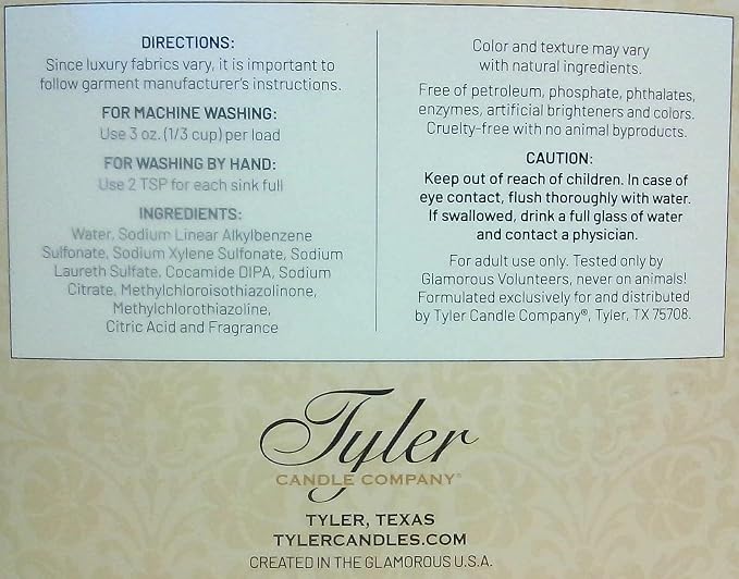Tyler Candle Company Wash High Maintenance Liquid Laundry Detergent 16 oz w/Sachet, Autoglam, Bentleygift Stain Remover Pen