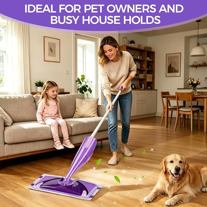 100Pcs Disposable Mop Pads Refills, Compatible with Swiffer WetJet, Thick Dry/Wet Floor Cleaning Pads for Hardwood, Tile & Laminate