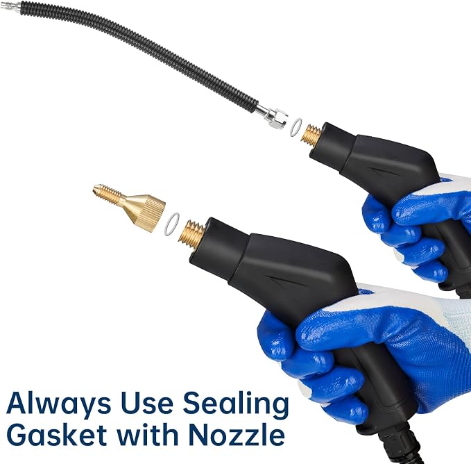 NiHome 2500W Handheld High Pressure Steam Cleaner, Portable High-Temperature Pressurized Steam Cleaner, 1400mL Large Capacity for Cleaning, w/Nozzles & Brushes for Home Kitchen Bathroom Wall Carpets
