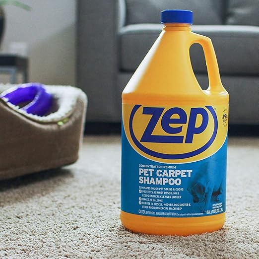 Zep 128oz Urine Remover and 128oz Carpet Shampoo Bundle