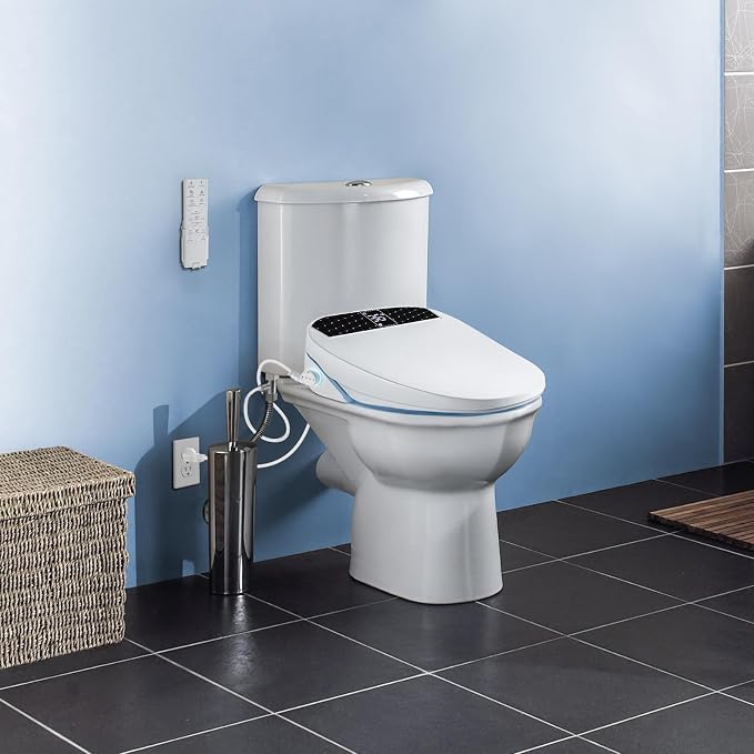 Heated Bidet Toilet Seat with Remote - Electric Bidet Seat(Elongated)