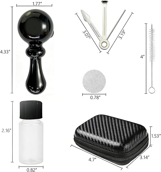 FIRE HIVE 4-inch Classic Retro Collectibles Set, Gorgeous Decoration Suitable for Indoor and Outdoor Use, Black Handicraft Set with Cleaning Tools, and Complete Collectibles Set (Black)