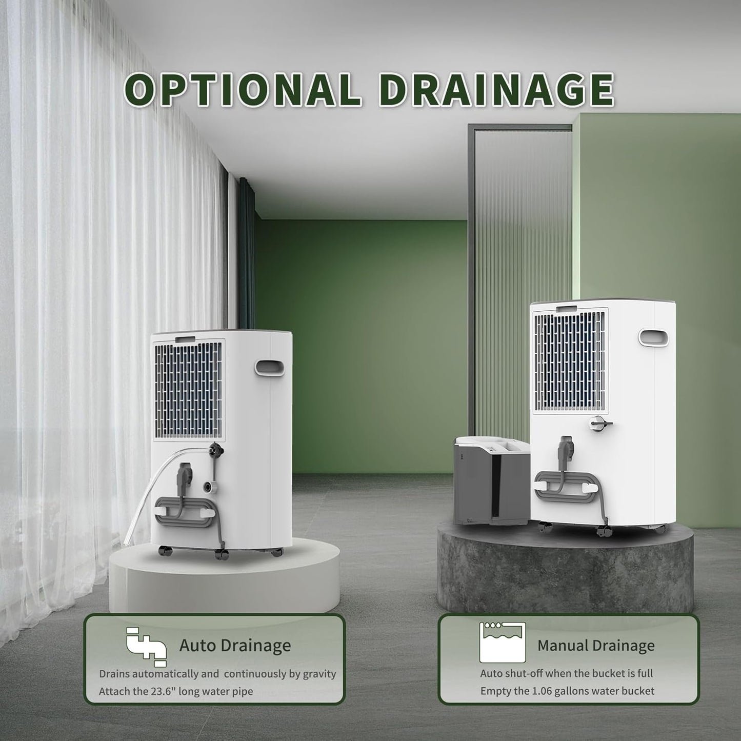 Shinco 86 Pints Dehumidifier for Home and Basements, 5000 Sq.Ft Dehumidifiers with Drain Hose, Auto or Manual Drainage, Auto Defrost, Quietly Remove Moisture, Intelligent Humidity Control, 24HR Timer