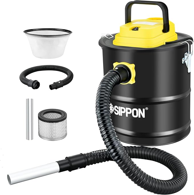 Ash Vacuum Cleaner, Pellet Stove Vacuum Cleaner with Wheeled Base & Blower Function, 800W Powerful Suction 2.6 Gallon All-in-One Ash Vacuum for Fireplaces, Pellet Stoves