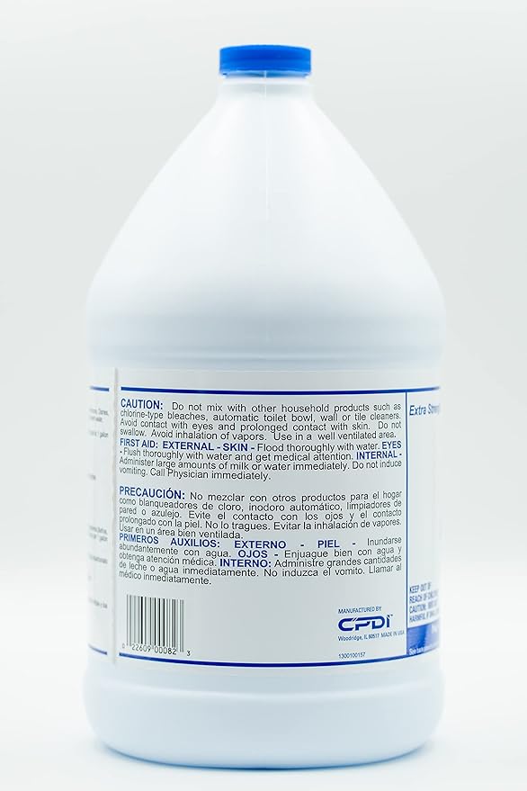 CPDI Clear Ammonia Cleaner Liquid, 2 Gallon, Multipurpose, Multi-Surface Cleaning Solution Removes Grease, Hard Water Stains, and Odors, Kitchen and Bathroom Use