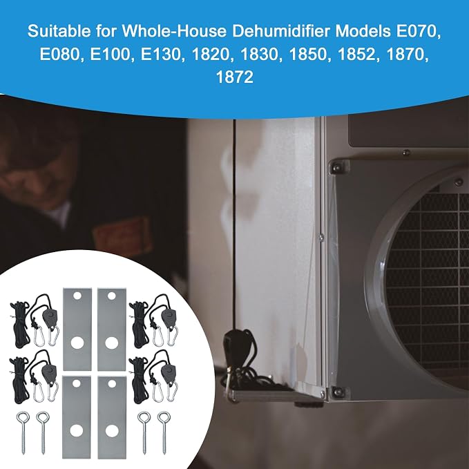 folosem 5822 Dehumidifier Hanging Kits for AprilAire Dehumidifier, for Crawl Space, Basement, Whole-House Dehumidifier