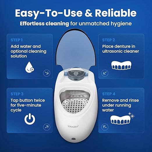 iSonic F3900 Ultrasonic Denture/Aligner/Retainer Cleaner for All Dental appliances with 1 Box of AlignerClean CTAR01 Ultrasonic Cleaning Tablet