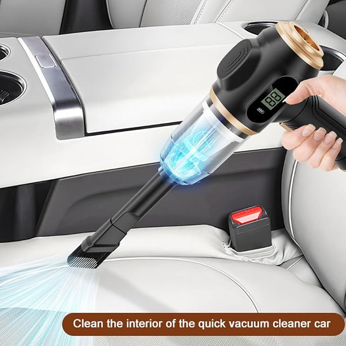 Portable Electric Air Duster, Cordless Mini Air Blower, Rechargeable Handheld Car Dust Vacuum Cleaner Multi Nozzles for Keyboard, PC, Car, Home, Outdoor Cleaning
