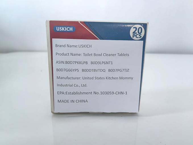 USKICH Toilet Bowl Cleaner - 80 PACK, Household Automatic Toilet Bowl Cleaners with Bleach, Bathroom Toilet Tank Cleaners Tablets with Sustained-Release Technology for Against Tough Stains