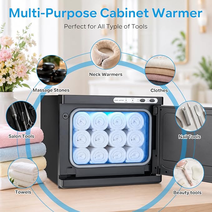 Hot Towel Warmer, 8L Professional Towel Warmer Cabinet, Hot Spa Small Towel Warmer Heating Use for Facial Spa Estheticians Massage Salon and Home