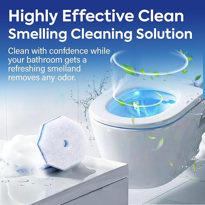 100 Pcs Disposable Toilet Cleaner Refill Pads, Universal Toilet Bowl Brush Replacement Heads, Durable Deep Cleaning Refills, Fresh Scent Bathroom Cleaning Supplies