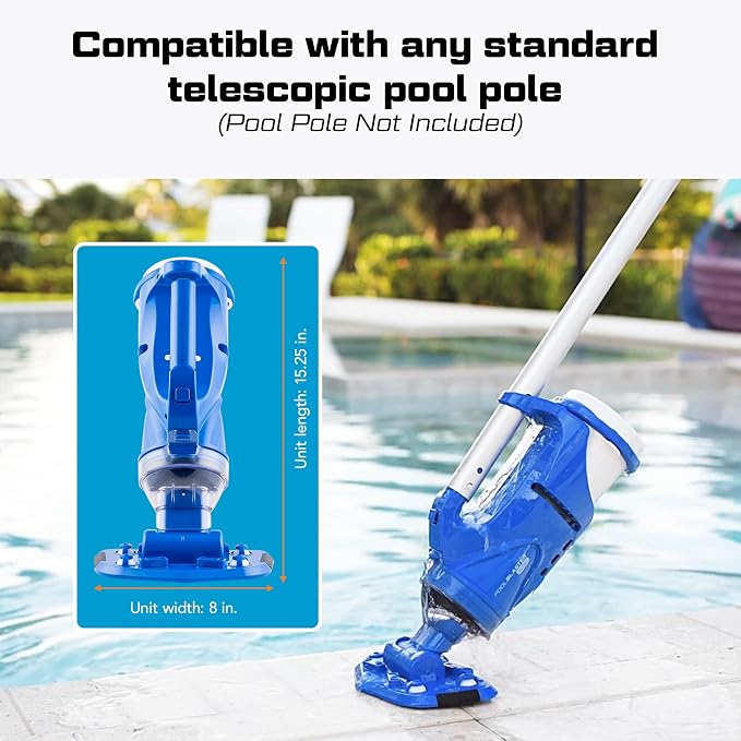 POOL BLASTER Catfish (Gen 2) Cordless Spa & Hot Tub Vacuum, More Power & Capacity, 45 Min Runtime, Spot Cleaning in Small Above Ground Swimming Pools, Rechargeable Spa Vac | Spa vacuum for hot tubs & spot cleaning small above ground pools, 45 minute ru...
