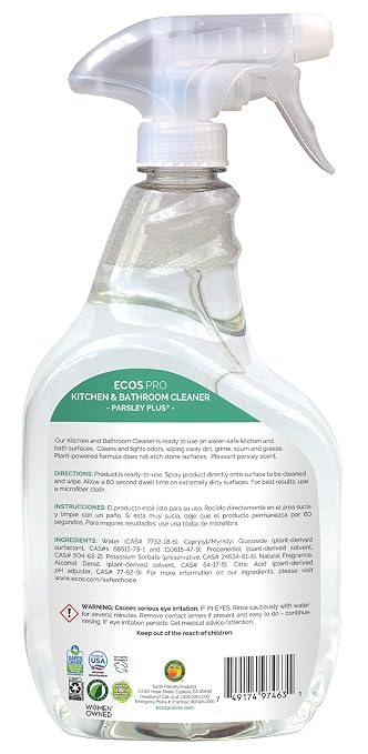 ECOS PRO PL9746/6 All-Purpose Kitchen-Bathroom Cleaner, Parsley Plus (Pack of 6)