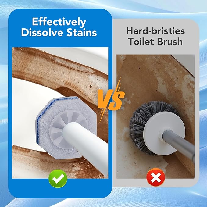 50 Count Toilet Bowl Wand Refills for Clorox, Upgrade Replacement Heads, Compatible with Clorox Toilet Wand Refills for Efficient Cleaning