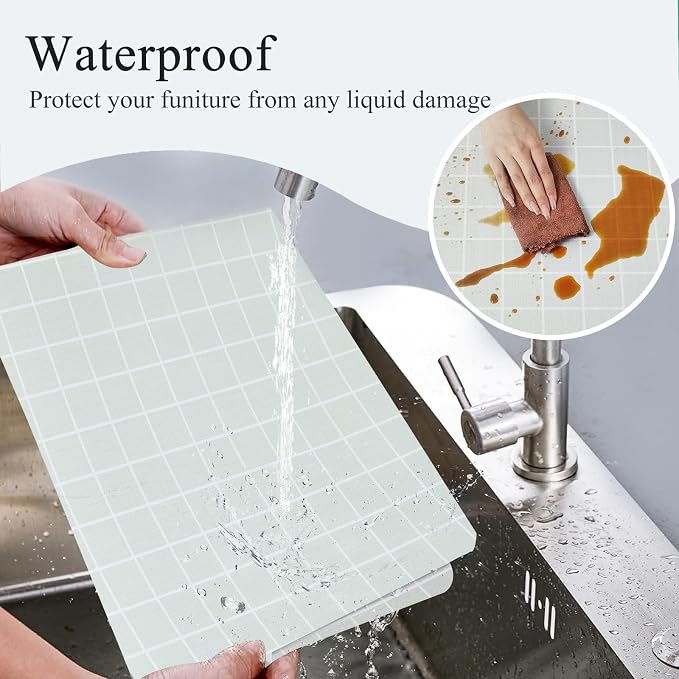 Beautysaid Shelf Liner Non Adhesive Drawer & Cabinet Liner for Kitchen Waterproof Sage Green Shelf Paper for Bathroom & Dress Drawer (12 in x 10 FT)