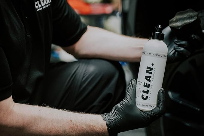 CLEAN. Tire Dressing V2 – 16oz-Hydrophobic Satin Finish, No Sling, UV Protection, water-Based, Self-Leveling, Trim & Plastic Safe