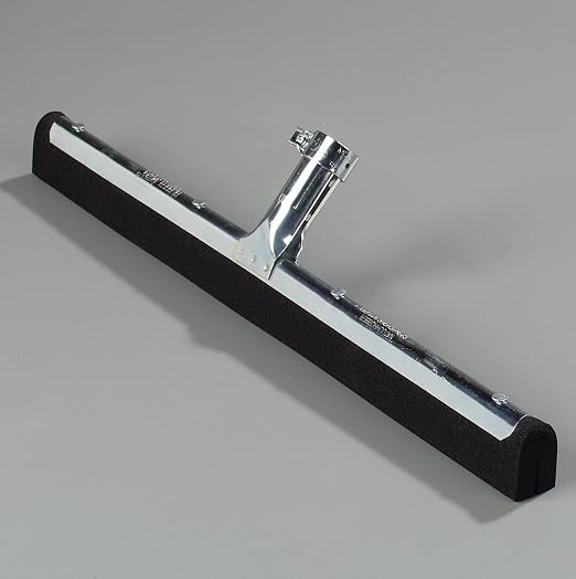 SPARTA Flo-Pac Double Foam Floor Rubber Squeegee Window Squeegee with Heavy Duty Steel Frame for Floor, Concrete, Tile, Garage, Commercial Use, 18 X 1.5 X 3 Inches, Black, (Pack of 10)