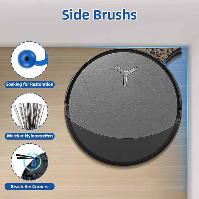 T90 PRO Omni Replacement Parts for ECOVACS DEEBOT T90 Omni / T90 PRO Omni Robot Vacuum, Include 1 Main Brush, 2 Mop, 4 Dust Bags, 4 Filters, 6 Side Brushes and 1 Screwdrivers,1 Clean Brush
