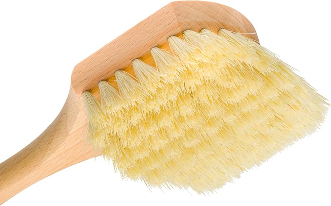 Redecker Tampico Fiber Garden Cushion Brush with Oiled Beechwood Handle, Outdoor Upholstery and Furniture Brush, Made in Germany
