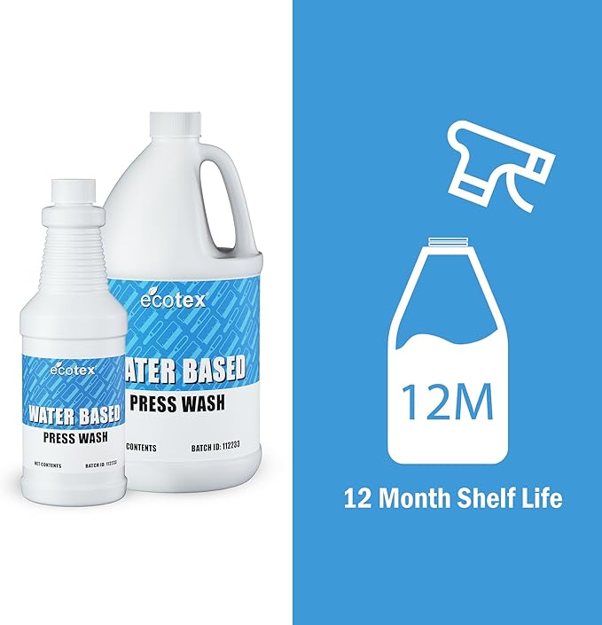 Ecotex® Water Based Press Wash (Pint - 16oz) - Eco-Friendly Mesh Screen Cleaner, For Screen Printing Screen to Remove Water Based Screen Printing Ink - Screen Printing Supplies