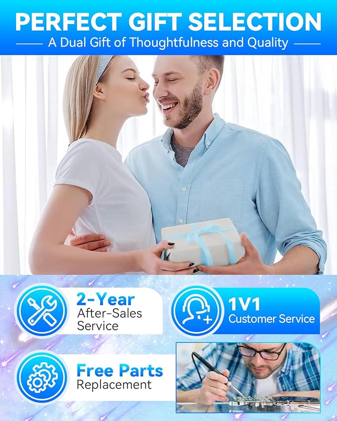 2025 Upgraded Ultrasonic Contact Lens Cleaner【50KHz Germany Super Motor】【Top1 Intelligent Chip-Smart Modes】【Rechargeable】 Gentle Cleaning & 99% Brightness, Portable Soft Contact Lens Tools (Blue)