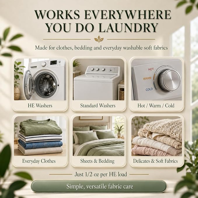 Mitey Clean All-Natural & Allergy-Free Laundry Detergent - 64 Fl Oz - USA Made, Plant-Based, No Fragrances or Dyes - Hypoallergenic for Sensitive Skin - Works in All Washers & Temperatures