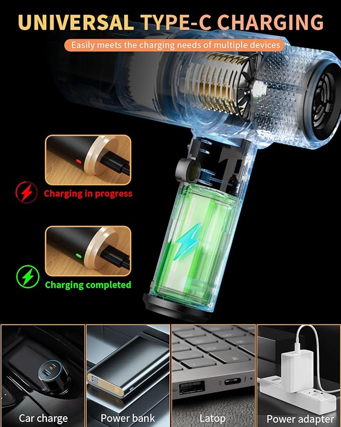 COLORCORAL Portable Cordless Keyboard Cleaner and 2Pack Keyboard Cleaning Gel Set Universal Dust Cleaner for PC Keyboard