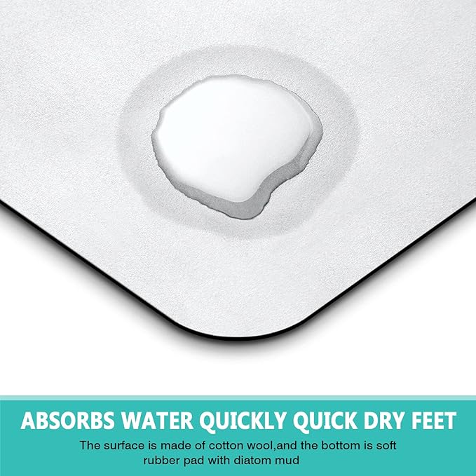 Super Absorbent Anti-Slip Silicone Dish Drying Mats - 24inx18in, Fits Countertop, Kitchen Counter, Coffee Maker, Espresso Machine