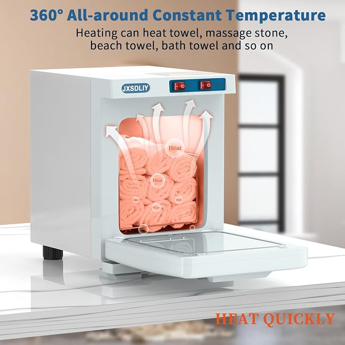 Small Hot Towel Warmer for Spa Home Salon Esthetician 2-in-1 5L Mini Personal Hot Towel Cabinet Towel Warmers Spa, Fast Heating Towel Heater Towel Steamer for Facials…