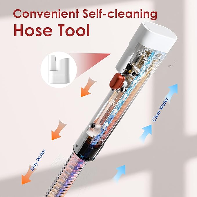 WURESE Portable Upholstery and Carpet Cleaner Machine, 15Kpa Spot Cleaner Deep Cleans Pet Stains, Couch Cleaner with 3 Tools and Self-Cleaning System for Area Rugs, Furniture, Stair, Car, Rose