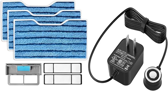 KEEPOW Reusable Mop Replacement Pads Compatible with Shark Vac Mop VM252 VM200 VC205 VM250 /QM250 VM190 VM200P12, Washable Vacuum Mop Pad Refills, Upgraded Design of Dirt Chamber