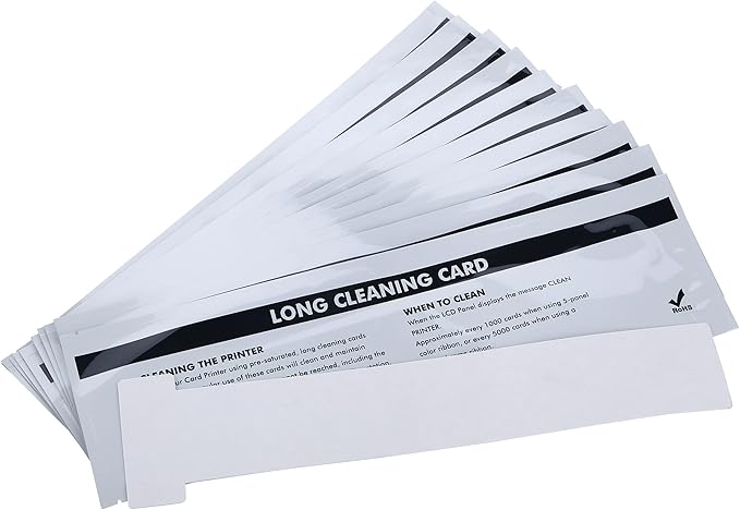 Bodno Cleaning Kit Alcohol Cleaning T Cards for Evolis Badgy, Zenius, and Primacy ACL004