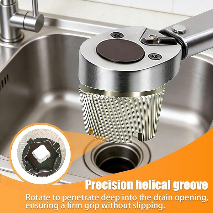 1.5"+1.75"Tub Drain Removal Tool, Bathtub Drain Extractor for The Old, Broken, Stubborn, Rusted Drain Tub Bathtub Stopper, Strong Grab Plumbing Tools